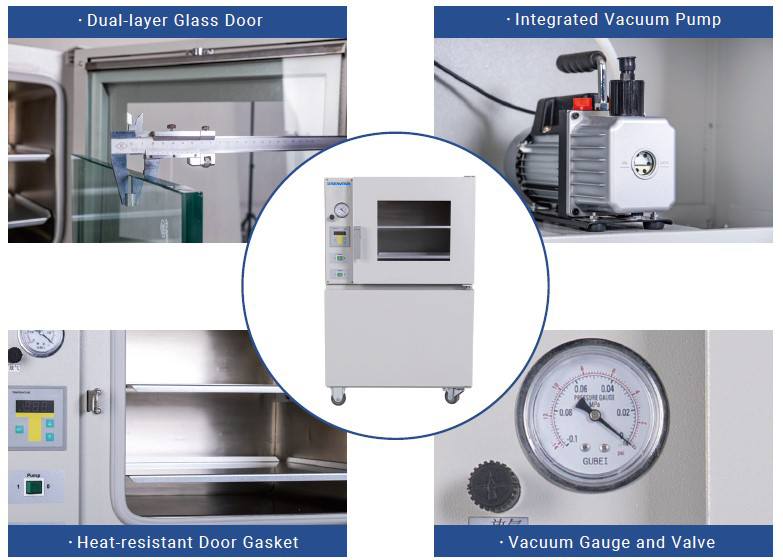 215L 250C Vacuum Drying Oven Programmable Lab Vacuum Oven Floor Standing