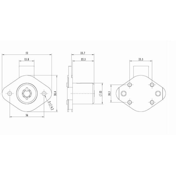 7 Pins tubular key drawer lock
