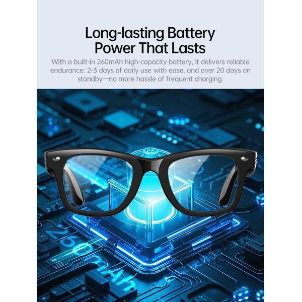 W300 New Smart Glass Heart Rate Blood Oxygen Health Management UV Detection