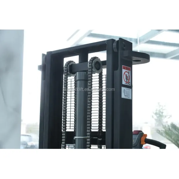 KAD Customized Electric Pallet Stacker with 850mm Fork Width 1738/2099mm Turning Radius and 500mm Load Center
