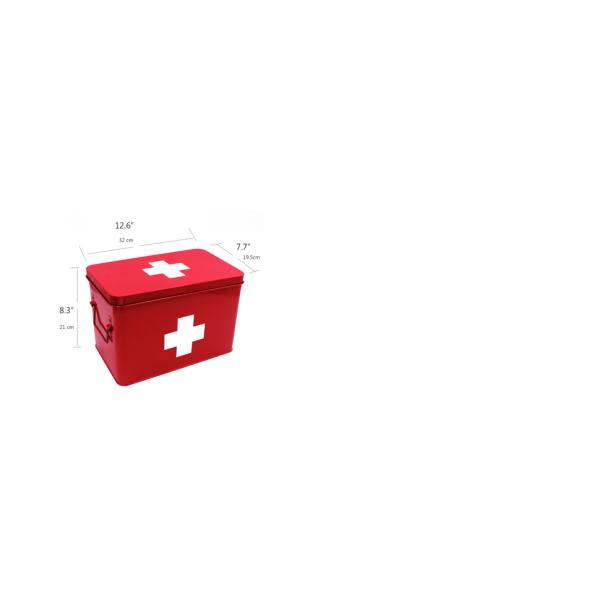 Metal First Aid Storage Box First Aid Kit medicine storage storage box Medicine Tin, Metal Medicine Storage Box