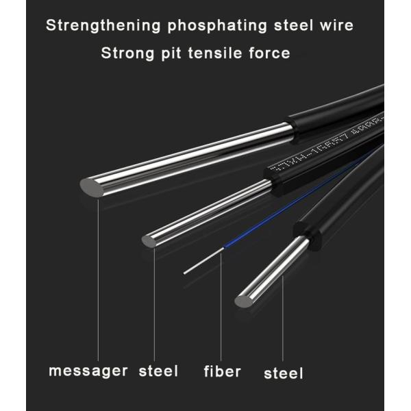 4 Core 6 Core Single Mode FTTH Fiber Optic Drop Cable With Anatel