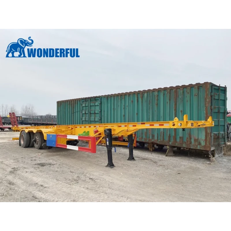 Custom 3 4 5 Axles Intermodal Compass Quality Truck Storage Box Hitch Loading Shipping Sea Container Skeleton Technicians Chassis Semi Trailer