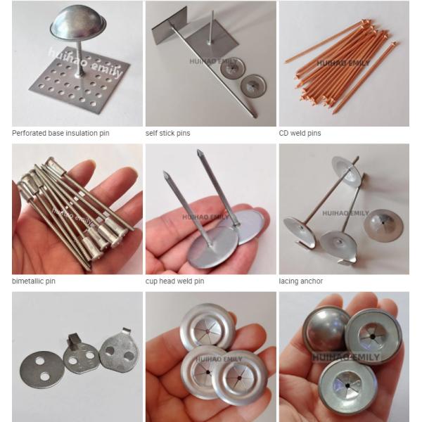 SS304 Insulation Fastener Quilting Pins For Insulation Removable Blanket