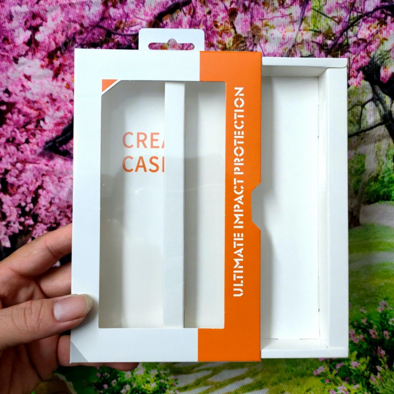 Recycled Materials Phone Case Packaging Drawer Box with Embossing and Sponge Lining for Consumer Electronics