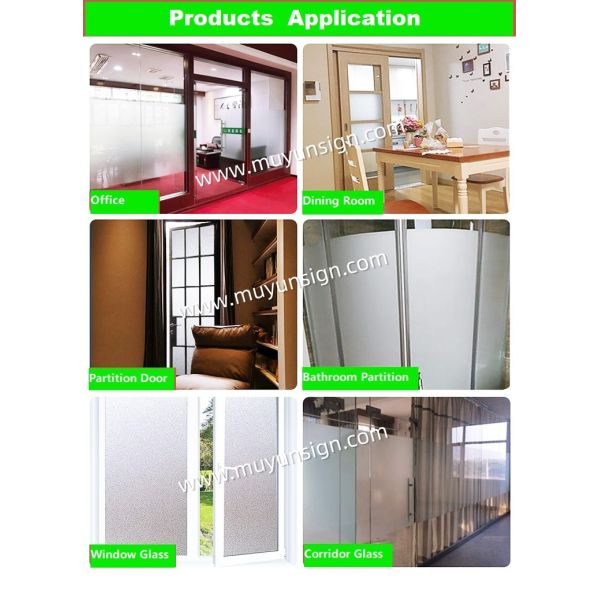 Pvc Frosted Glass Window Film Self Adhesive For Window Glass Decoration