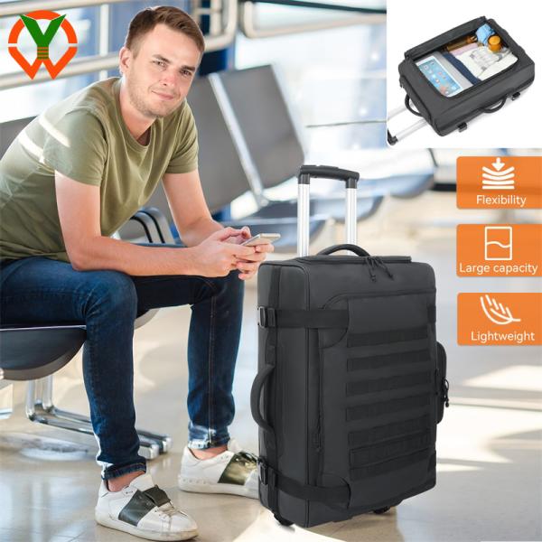 Large Capacity Travel Duffle Bag Polyester Durable Rolling Duffle Bag With Wheels And Handle