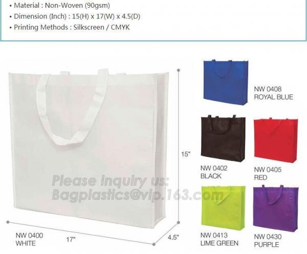 Promotion cheap 1C simple printing yellow shopping non woven bag, Cheap 100% New Recyclable Whole Bag Heat Sealed Machin