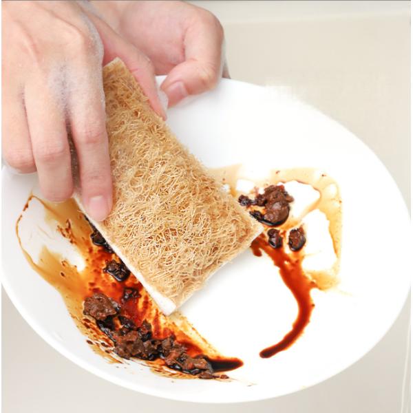 Natural Loofah Compressed cellulose Sponge - Dual-Sided, Oil-Resistant, Super Absorbent Dish Cloth