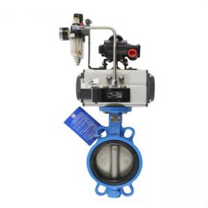 Buy cheap Double Soft Seat Wafer Butterfly Valve 15kg With Pneumatic Actuator product