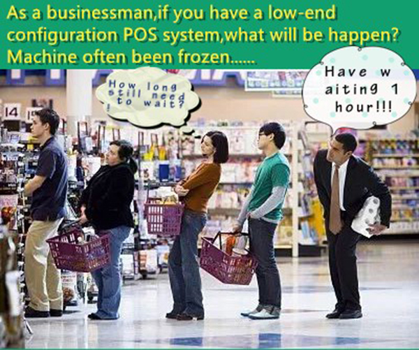 400cd/㎡ Touch Dual Screen Pos Terminal System 1024 X 768 Pixels Epos All In One