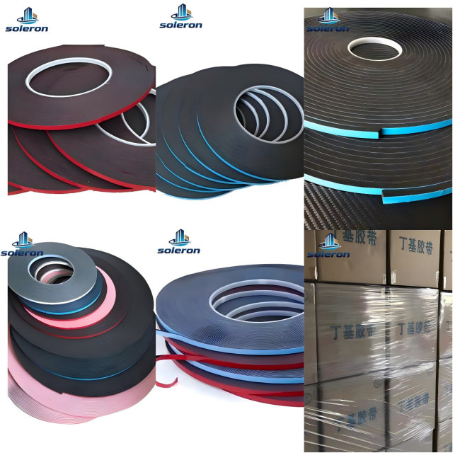 Modern Office Building Self Adhesive Butyl Tape with 4mm Width and 0.5mm Thickness for Window Sealing