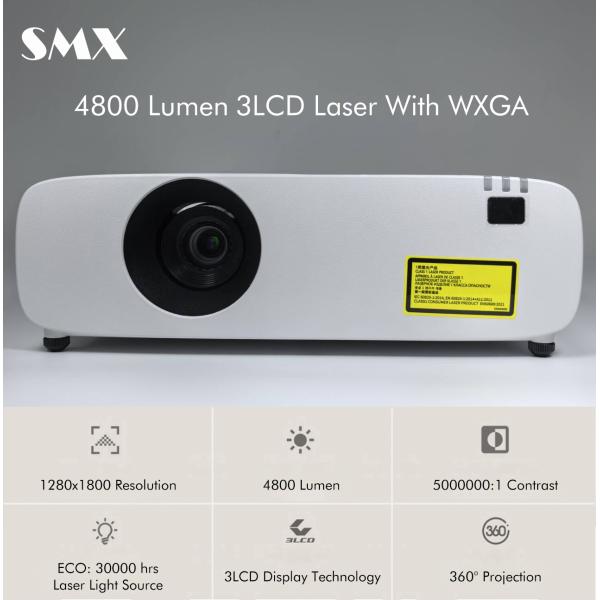 4800 Lumens 360° Projection 3LCD Laser Projector With 30000 Hours Light Source Life