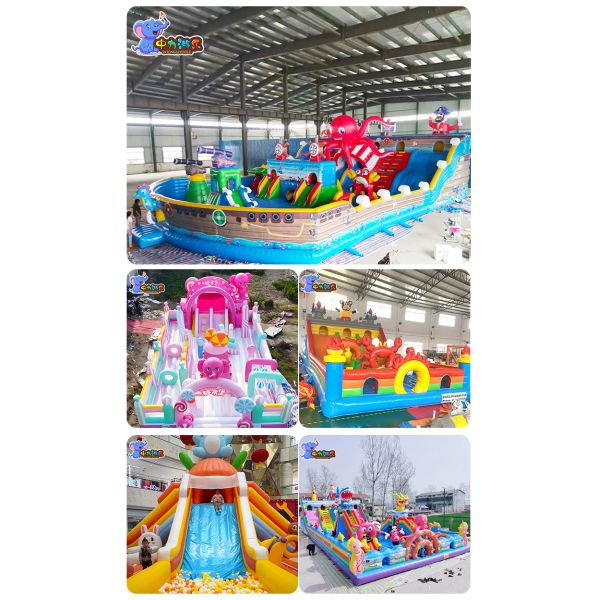 Customized Cartoon Inflatable Bounce House Parks Castle Bouncy For Children