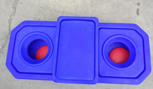 Top quality Plastic thermo two-Hole drinking trough/1.1m thermo trough for sheep or calf blue