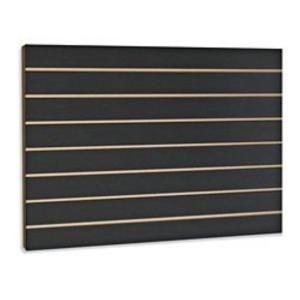 Buy cheap Recycled Odorless Black Melamine Slatwall , Practical Wooden Grooved Acoustic Panel product
