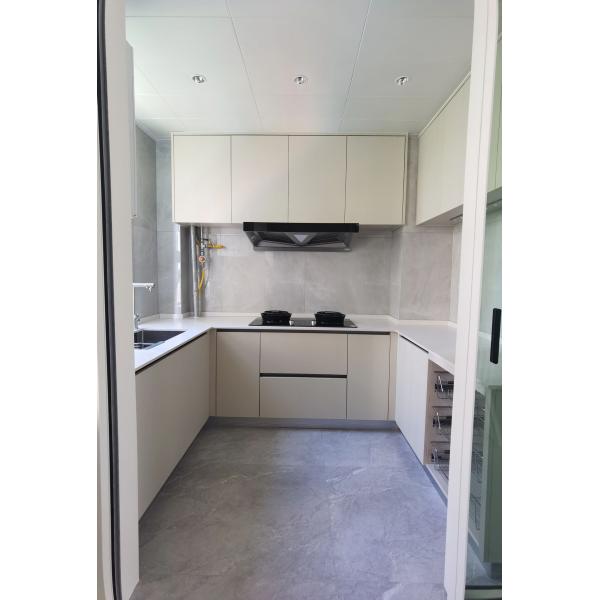 Custom Modular Kitchen Cabinet with Quartz Granite Marble Countertop