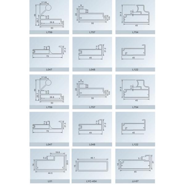 Item L01E 3000meters anodized silver China manafacturer accessory kitchen cabinet door painting aluminium profile