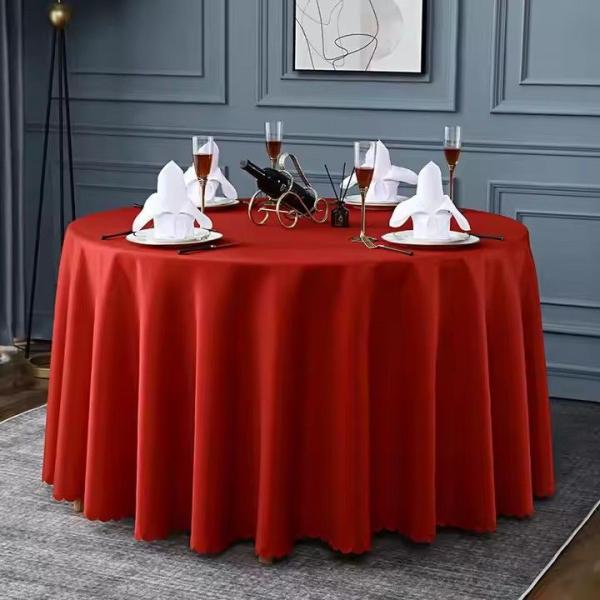 Jacquard Custom Table Covers Round Linen Tablecloths For Indoor