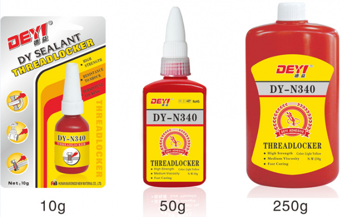 High Strength Methacrylate Threadlocker - Light Yellow Anaerobic Adhesive Glue for Industrial Fastening