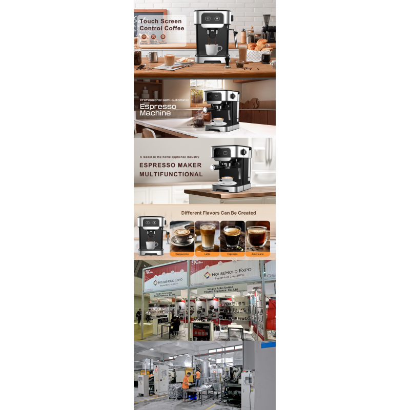 Multifunctional 15 Bar Smart Coffee Machine With Milk Frother