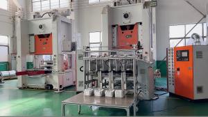 Buy cheap Aluminium Foil Food Container Siemens Motors H-type Making Machine With 4 Cavities Capacity product