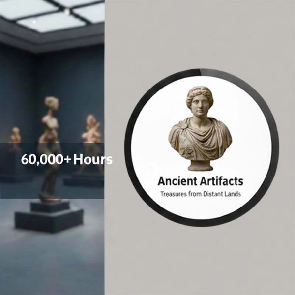 Circular Smart Display Screen with CMS Control for Retail Advertising and Exhibition Displays