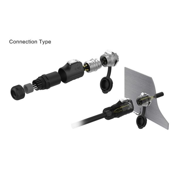 CNLINKO Waterproof Push-pull Connector 3 Pin Customize Power Connector Plug Audio Female Socket