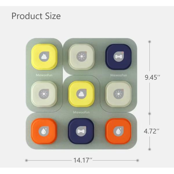 Customized Dog Communication Buttons Square Voice Recording Buttons For Dogs