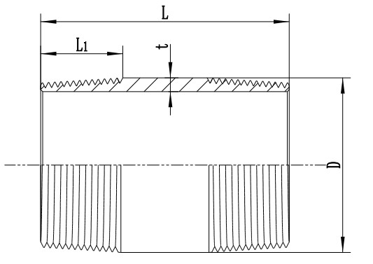 Industrial Galvanized Pipe Nipple High Precision Stable Performance
