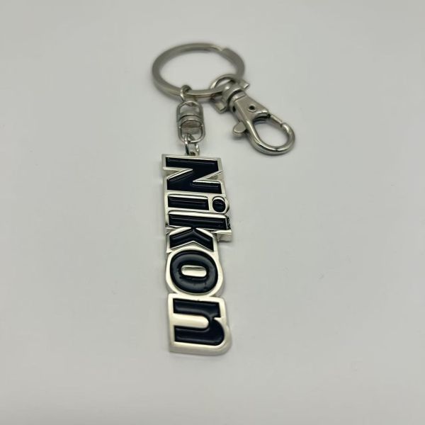 Alphanumeric metal keyrings soft enamel crafts letters keychains custom