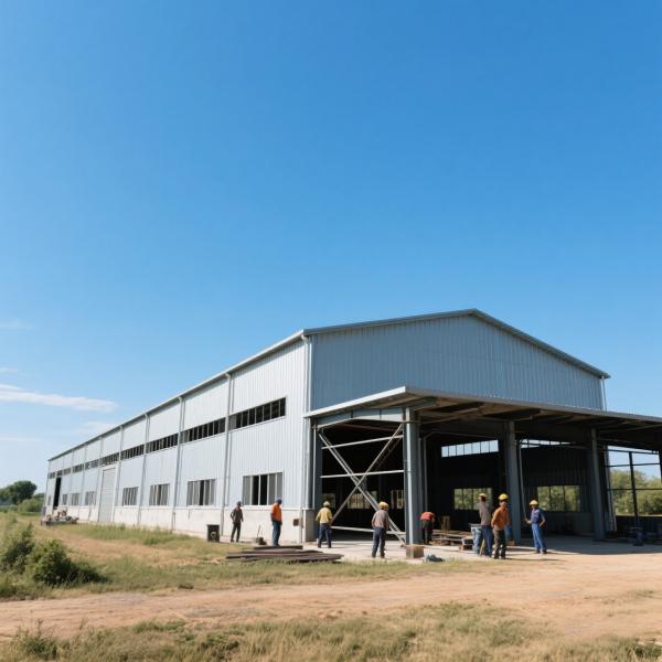 Anti Rust Coated Construction Materials Prefab Industrial Warehouse Workshop Structure Fabrication