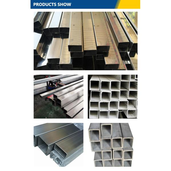 304 2B Stainless Steel Tube Square Rectangular ASTM JIS 26 Gauge Cold Drawn
