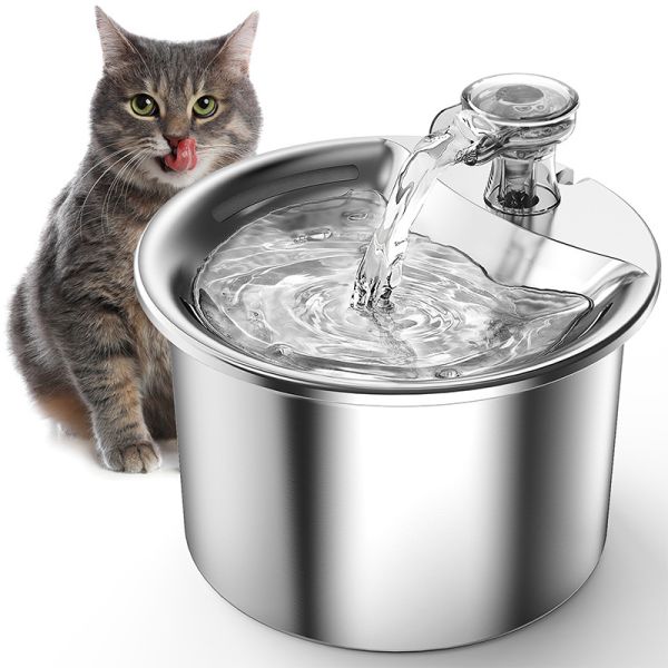 Smart Modern Eco-friendly Pet Water Fountain Automatic Circulation Stainless Steel Filtered Healthy Accessories for Cats Dogs