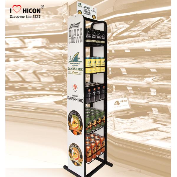 Customized Wine Display Stand Beverage Beer Display Rack Pop Merchandise Displays