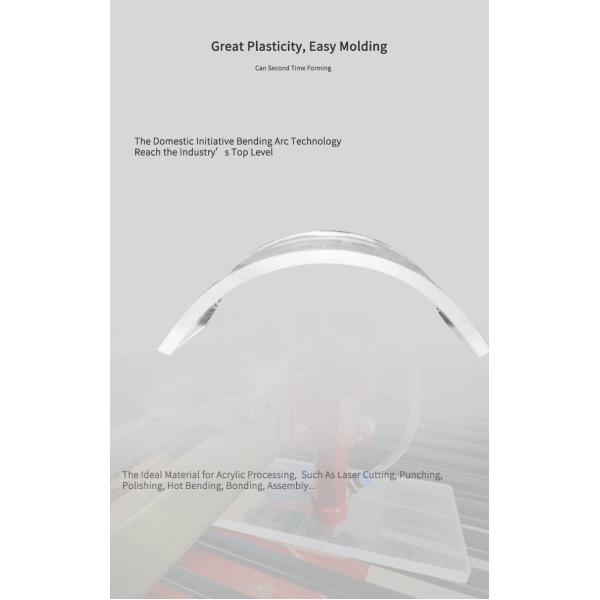 92% Light Transmission Optical Acrylic Sheet Virgin Mitsubishi MMA Material, Custom Cutting Service