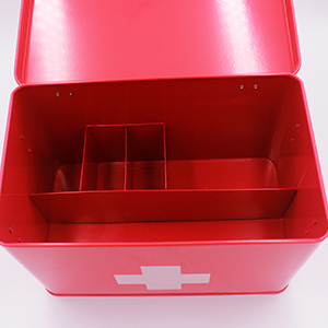 Metal First Aid Storage Box First Aid Kit medicine storage storage box Medicine Tin, Metal Medicine Storage Box
