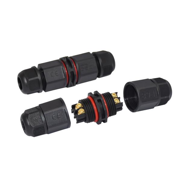 Plastic Straight Screw Type Outdoor IP68 4Pin Waterproof Connector Power Electrical Wire