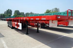 China TITAN VEHICLE  20'/40'container flatbed transport semi trailer-container trailer with 3 axle for sale on sale