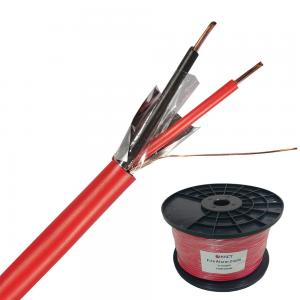 China 2 Cores 22/24AWG Flexible Wire Shield Cable 2.5mm2 Red Fire Alarm Cable for Commercial on sale
