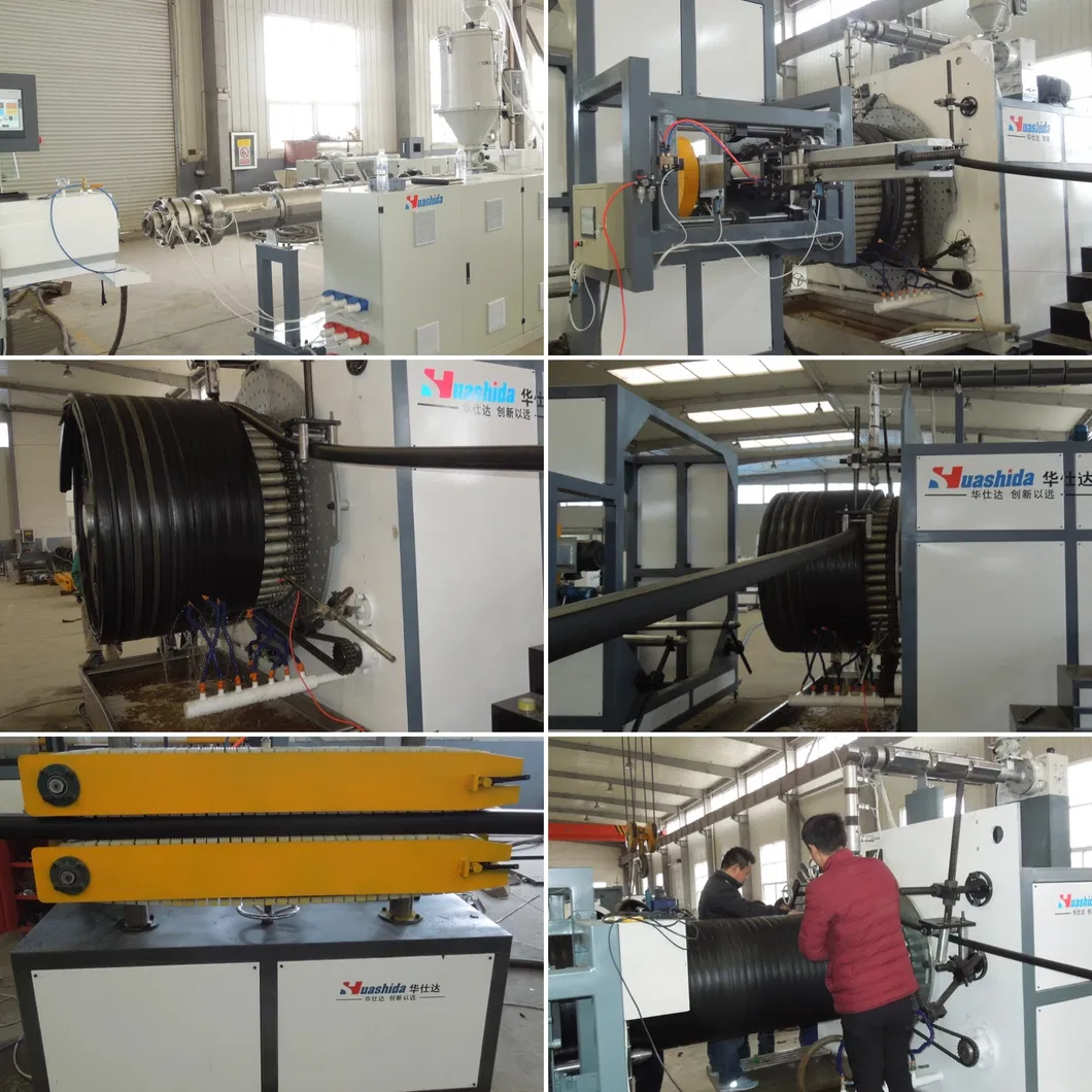 HDPE Spiral Corrugated Pipe Making Machine 300-1200mm