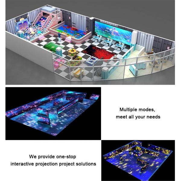 Amusement Park Equipments Kids Interactive Educational Floor Projection Machine