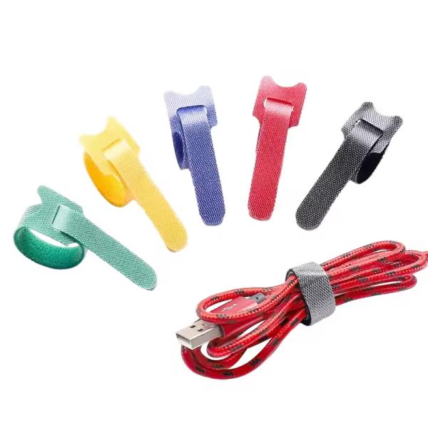 Customized Hook And Loop Cable Ties Self Locking Reusable Velcro Cable Ties Adjustable