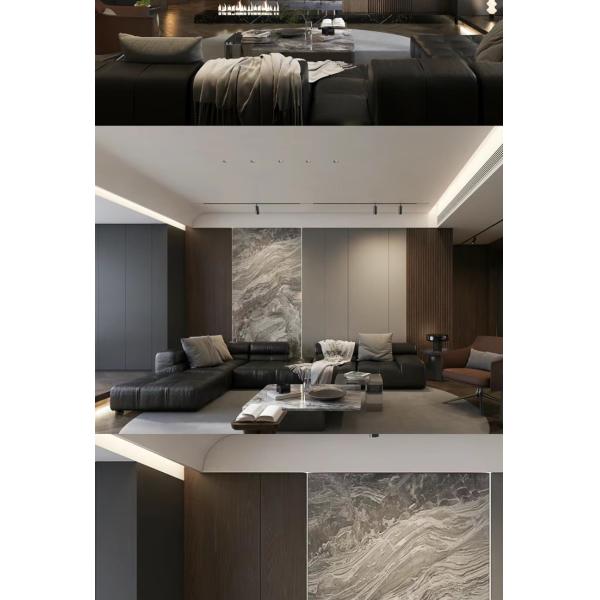 Hot Sale Marble Wood Veneer Panel High Gloss Gilt Decorative Siding Waterproof Environmental For Indoor Living Room Background Wall
