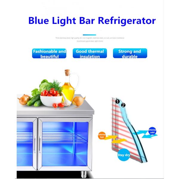 Adjustable Shelves Blue Light Inside Refrigerator Digital Temperature Controller