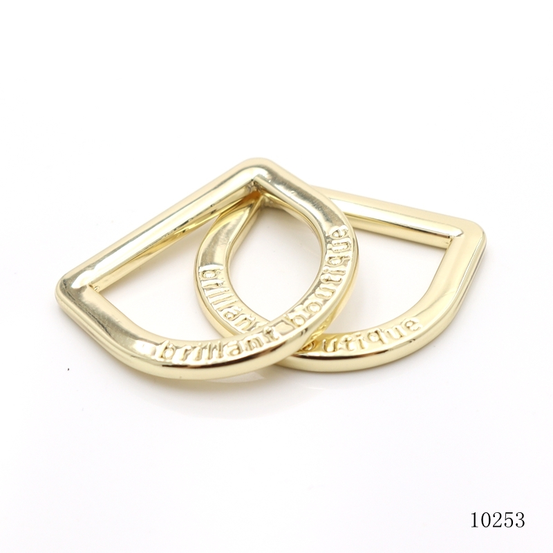 Custom D Ring Buckles 20mm D Ring Strap Adjuster Light Gold For Pet Hardware Bag Accessories
