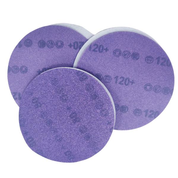 Customized Support 6 inch Yellow Flocking Round Sanding Disc for Automotive Grinding