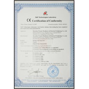 Shenzhen Wejoin Mechanical & Electrical Co. Certifications