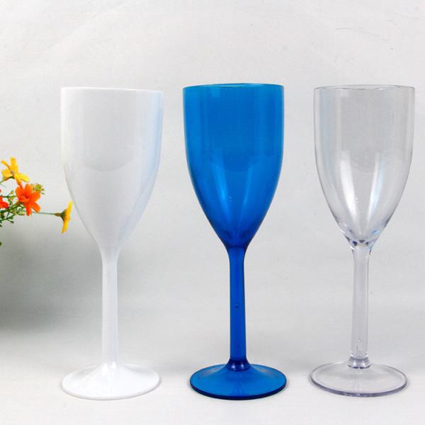 9oz Clear Solid Plastic Champagne Glasses For Parties Customized Color Logo