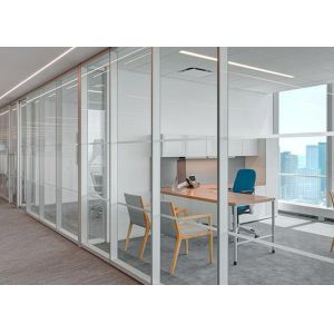 Buy cheap Relocated Reusable Acoustic Glass Office Partitions Panel Hooked Partition System product